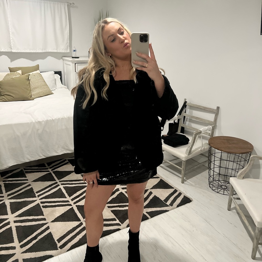Black sequin dress